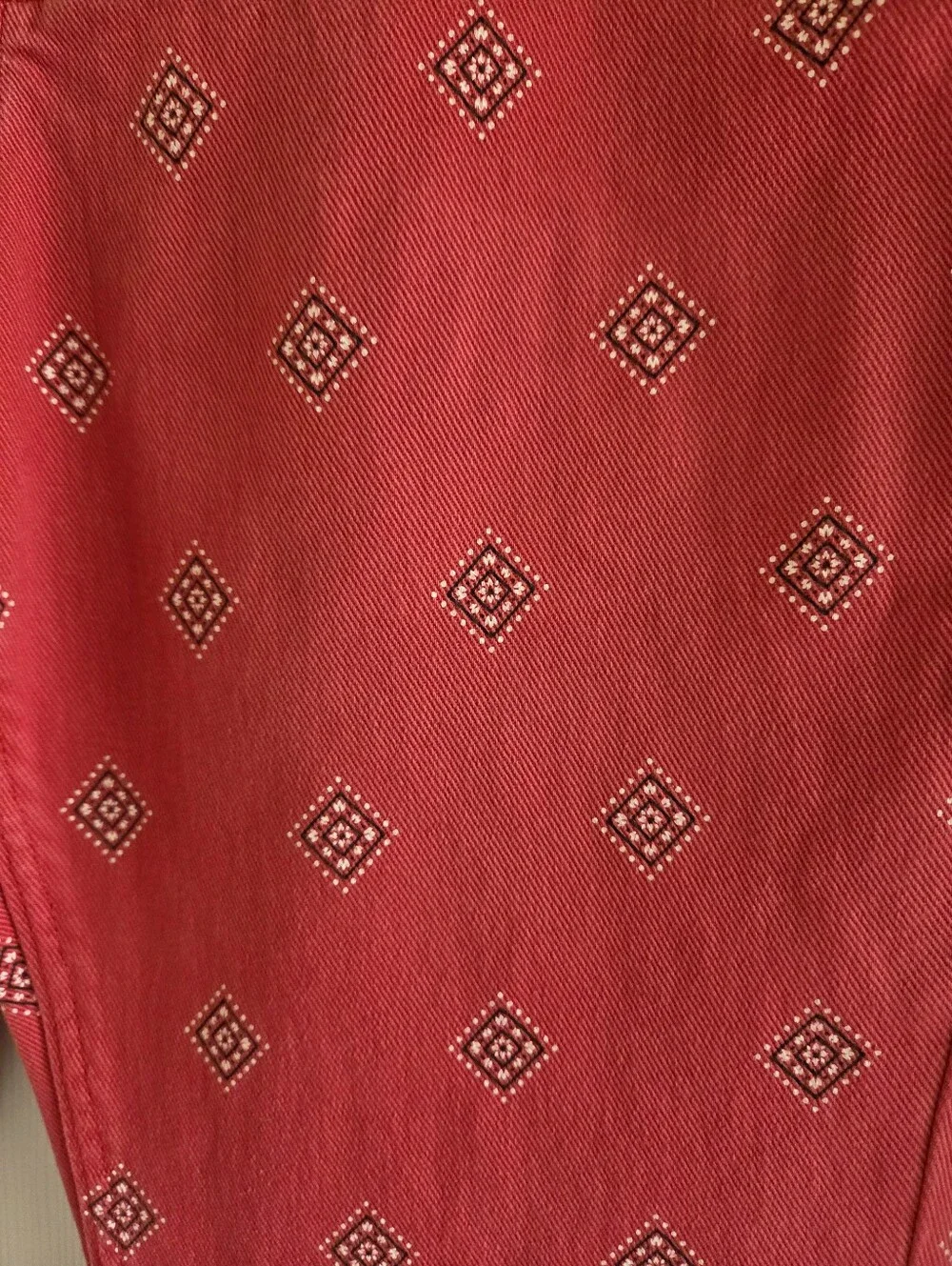 Wrangler High Rise Bold Bootcut Jeans Red Diamond Bay Bandana Print Size 31x30